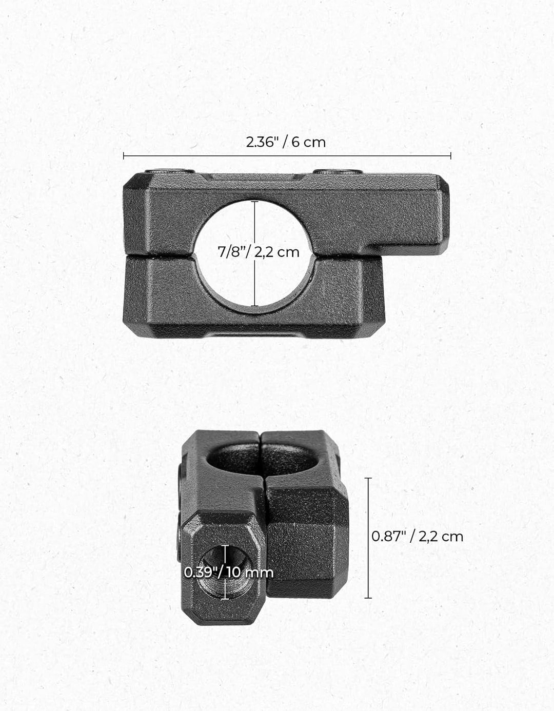 10MM Spiegelhalterung für Motorrad 22mm Lenker
