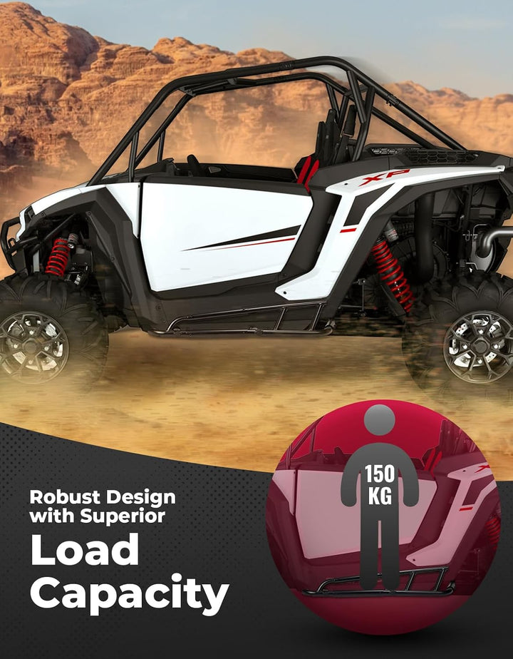 Barras laterales de acero de alta resistencia y protectores laterales para Polaris RZR XP 1000/XP 4 1000 2024-2025, 2 plazas