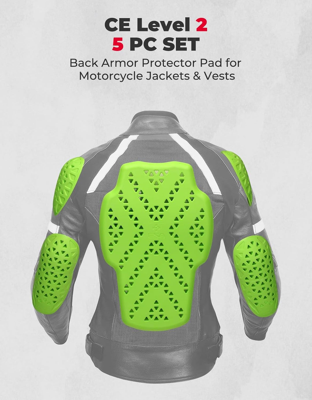 CE Level 2 Protektor Set für Motorradjacken (5-teilig)