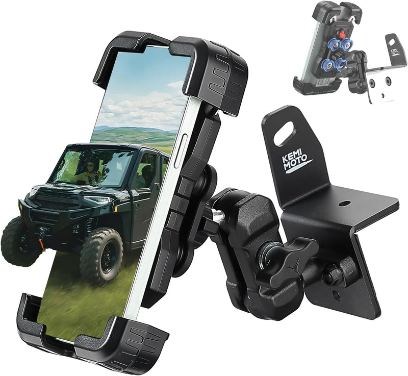 Support de téléphone résistant aux chocs pour Polaris Ranger 1000 / XP / Crew XP, smartphones de 4,7 à 7 pouces
