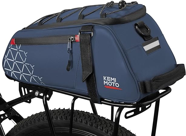 2-in-1 Gepäckträgertasche für Fahrrad hinten 8L – DE Kemimoto