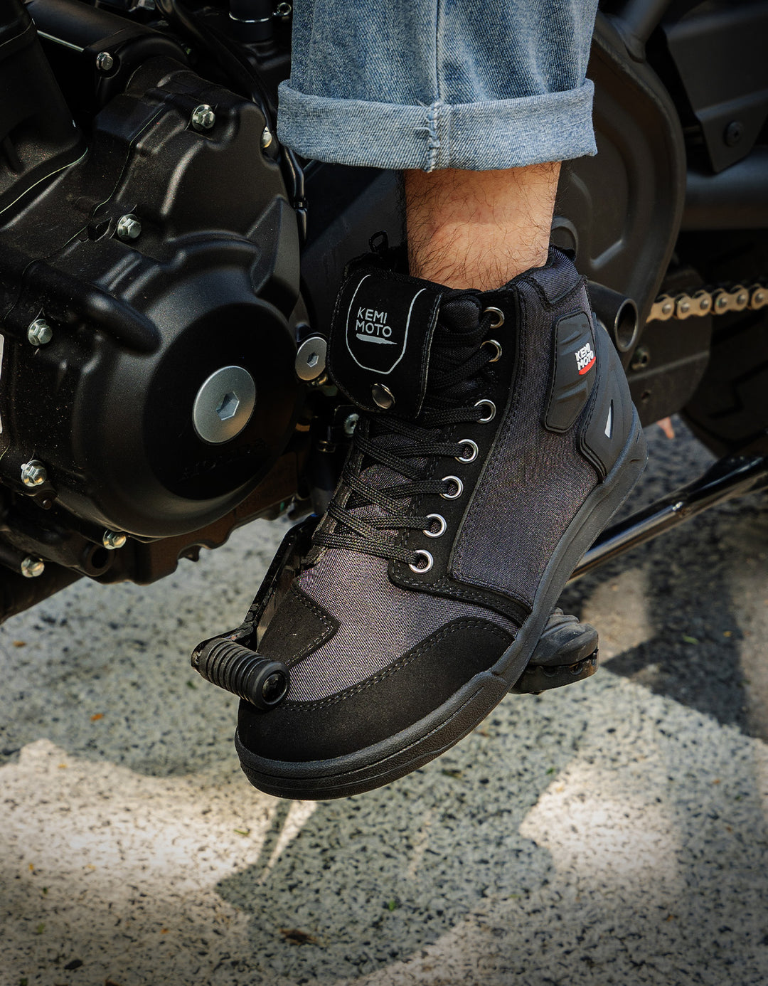 Motorrad Sneaker für Herren mit Schaltpads