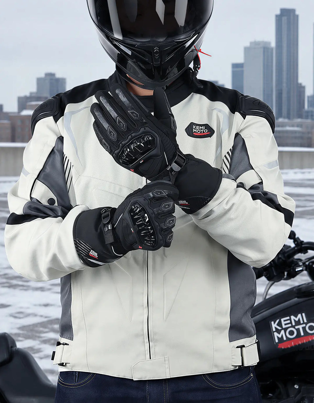 Wasserdichte Winter-Motorradhandschuhe mit Grip & Touchscreen