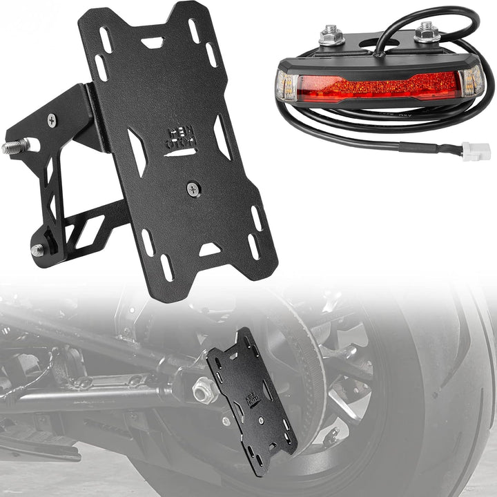 Motorcycle Side License Plate Holder Bracket with LED Light for Sportster S RH1250