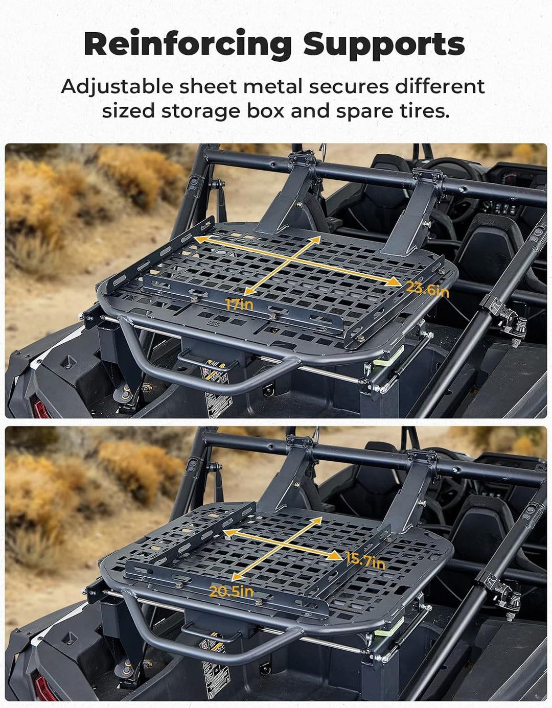 UTV-Reserveradhalterung für Polaris RZR XP 1000 / XP 4 1000, Modelljahre 2024–2026