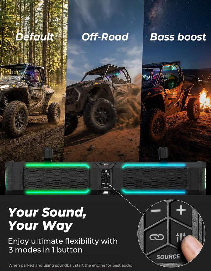 KEMIMOTO Midnight 80 Gen2 UTV Soundbar für Can-Am & Polaris