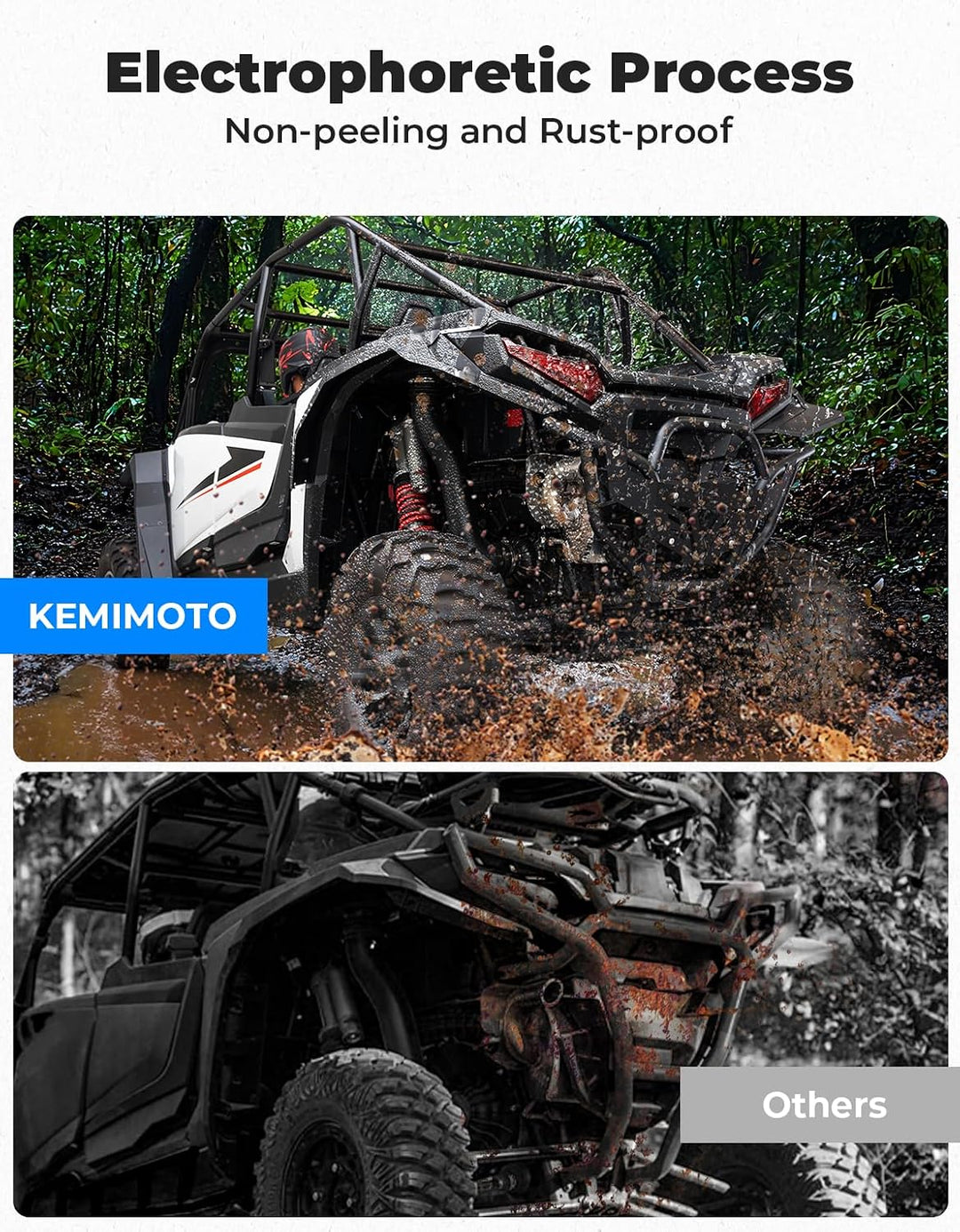 Parachoques trasero de acero de alta resistencia para el Polaris RZR XP 1000/4 de 2024-2025
