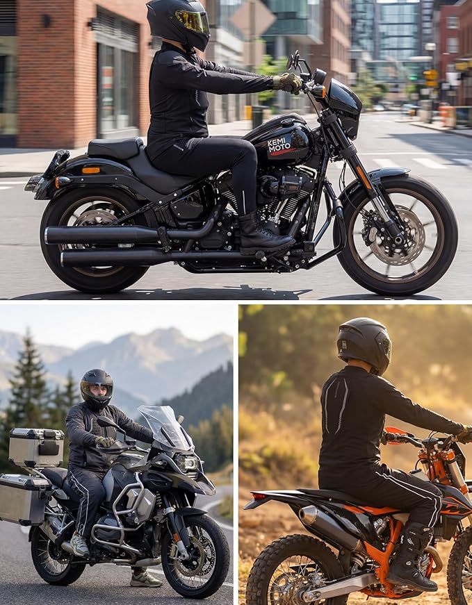 KEMIMOTO Motorradjacke Herren Sommer-CE-Protektoren, Atmungsaktiv, Reflektierend