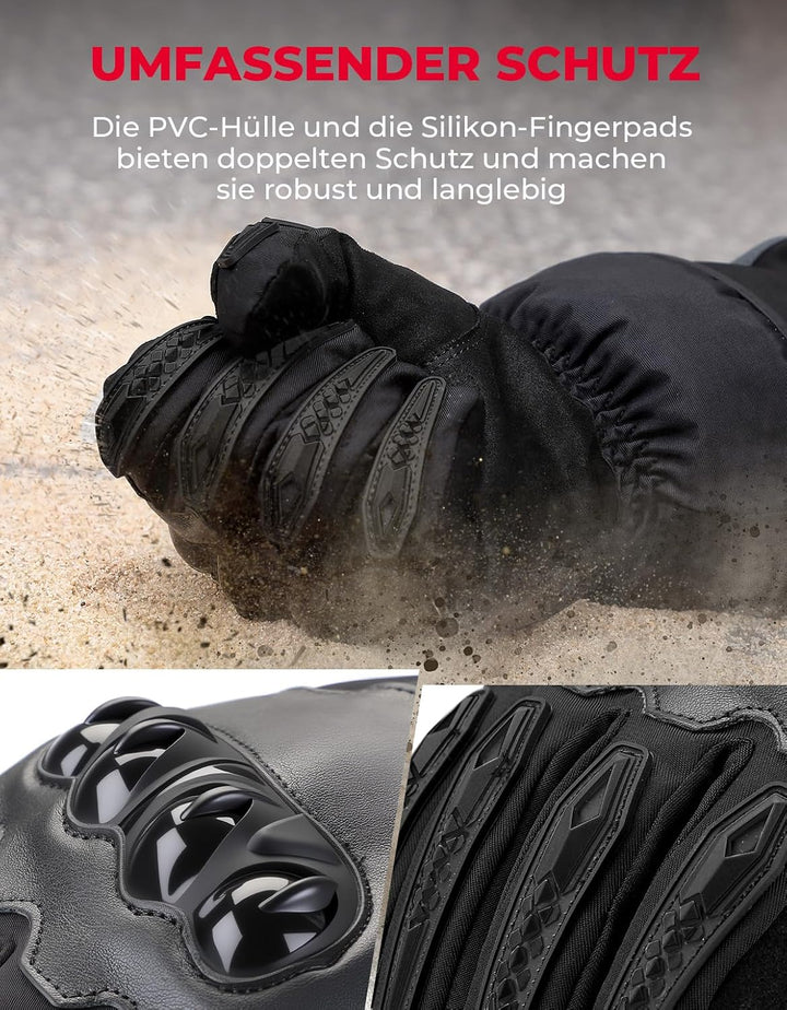 Winter Motorradhandschuhe mit Touchscreen & Windschutz