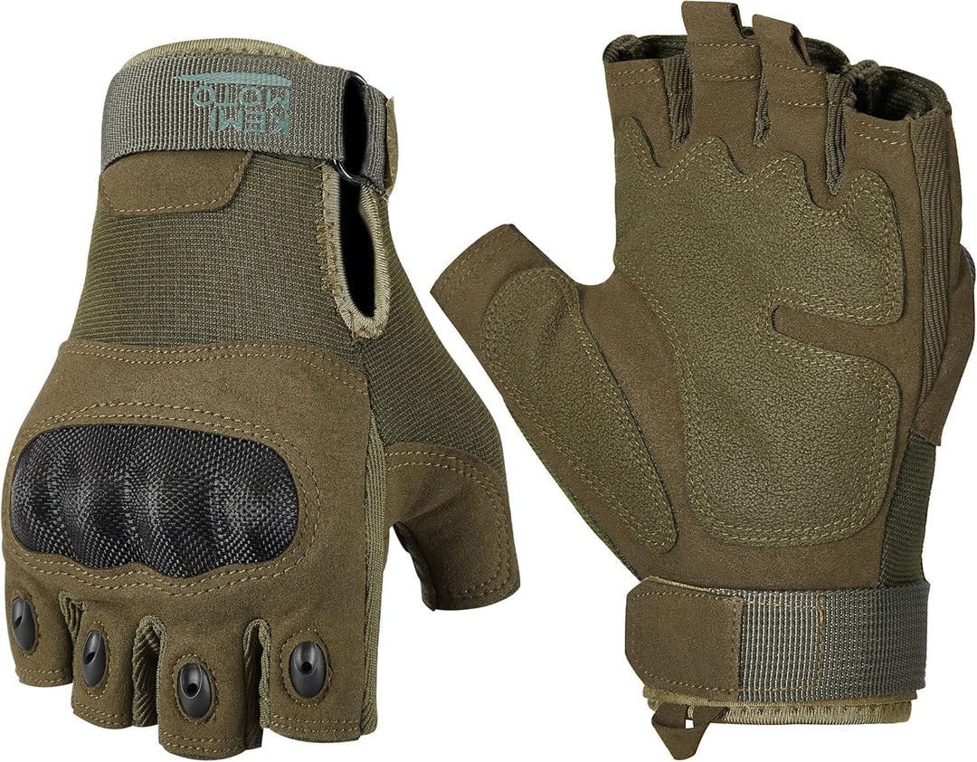 Motorradhandschuhe Herren - Kohlefaser-Knöchelschutz, Touchscreen, Atmungsaktiv