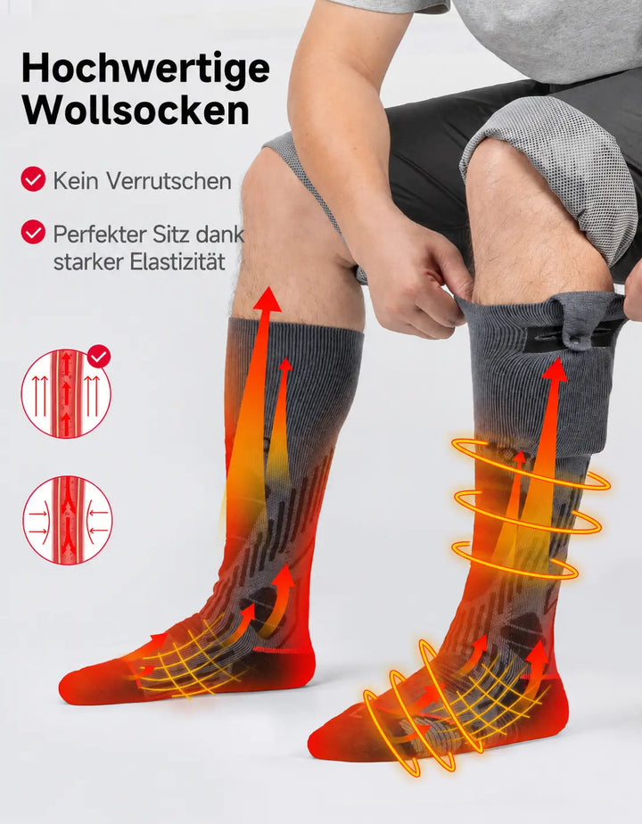 Beheizbare Socken für Herren und Damen mit App-Steuerung und 3 Heizstufen