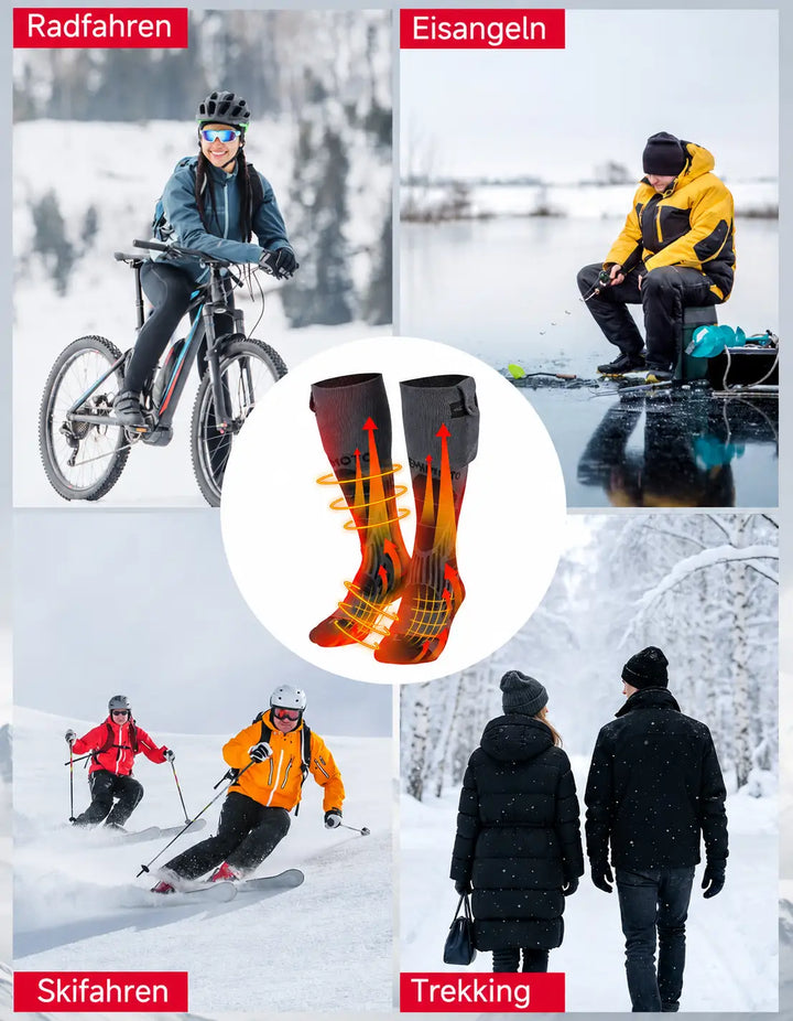 Beheizbare Socken für Herren und Damen mit App-Steuerung und 3 Heizstufen