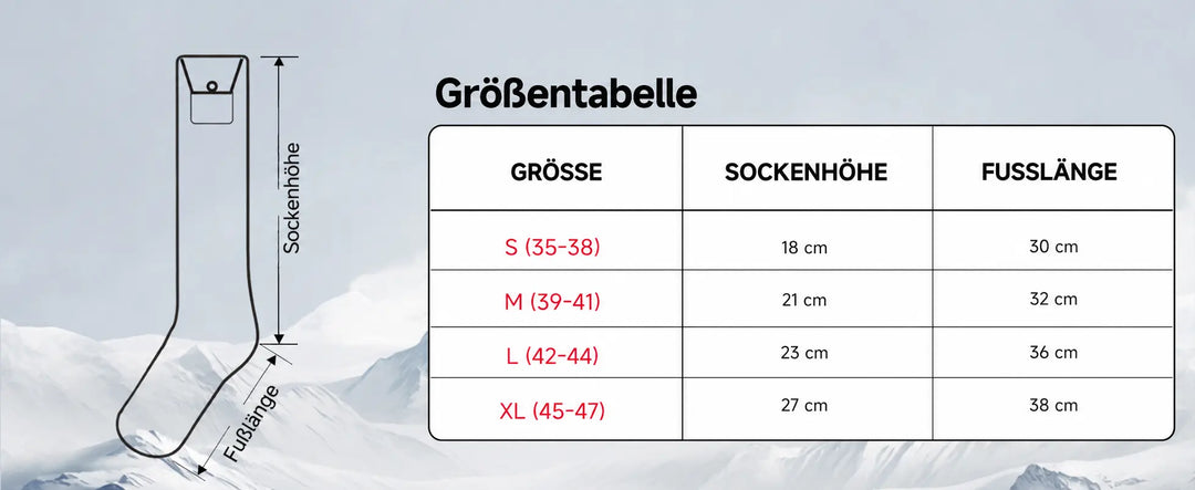 Beheizbare Socken für Herren und Damen mit App-Steuerung und 3 Heizstufen