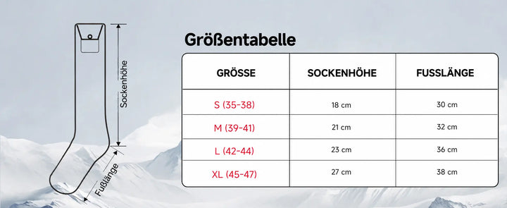 Beheizbare Socken für Herren und Damen mit App-Steuerung und 3 Heizstufen