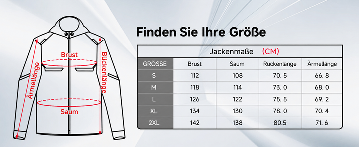 2-in-1 Motorradjacke mit CE-Protektoren und Innenfutter