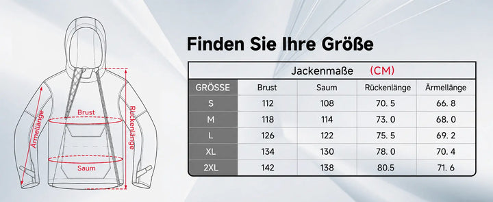 3-in-1 Motorradjacke mit CE-Protektoren und 270 g Innenfutter