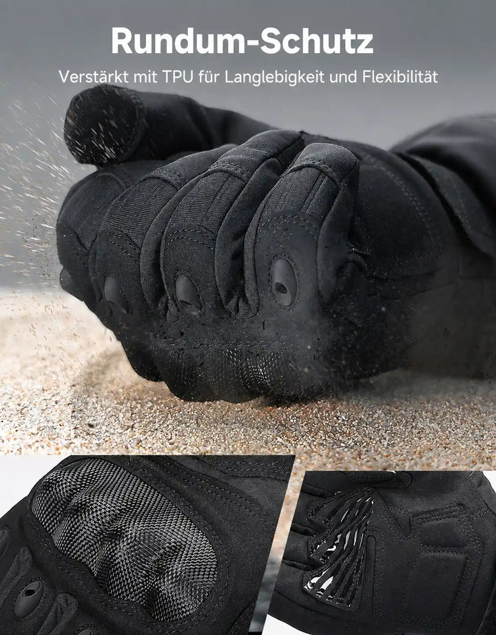 Beheizbare Motorradhandschuhe mit Dual-Zonen-Heizung & Akku