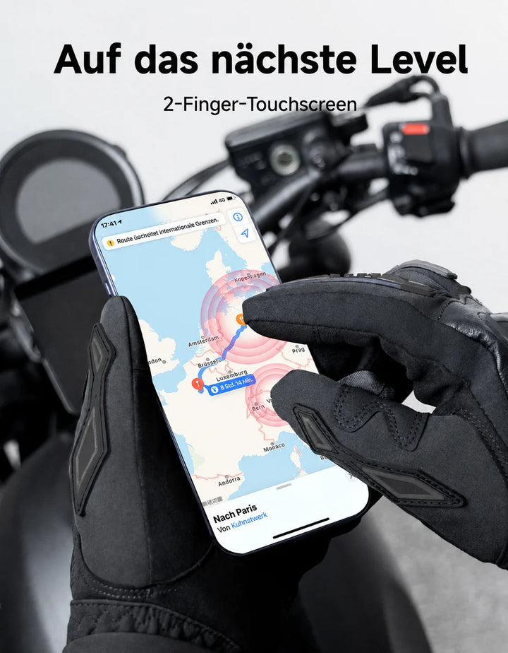Winddichte Winter-Motorradhandschuhe mit Schutz & Touchscreen