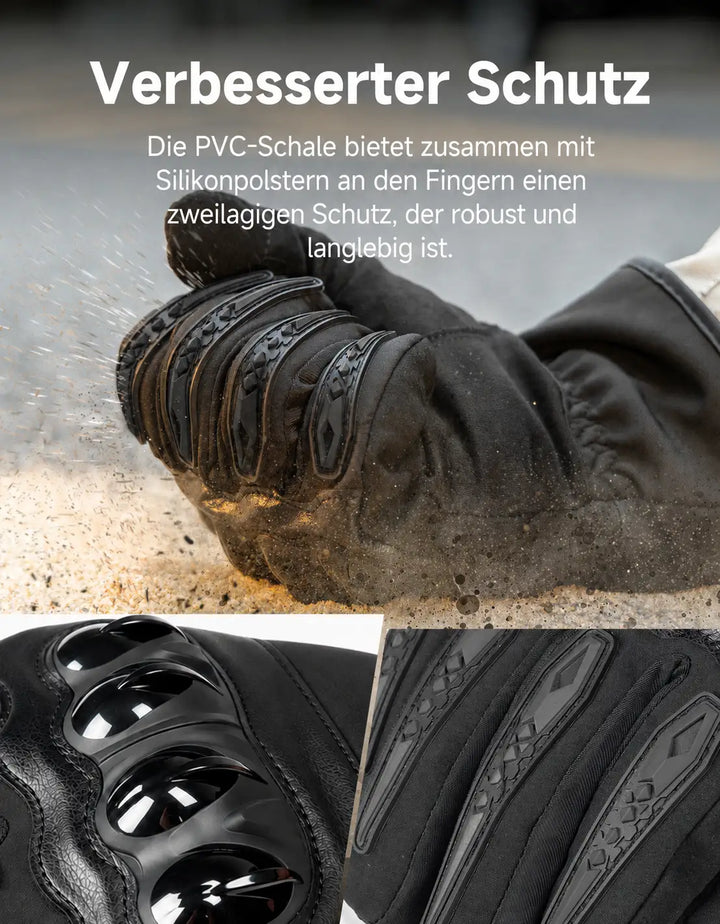 Winddichte Winter-Motorradhandschuhe mit Schutz & Touchscreen
