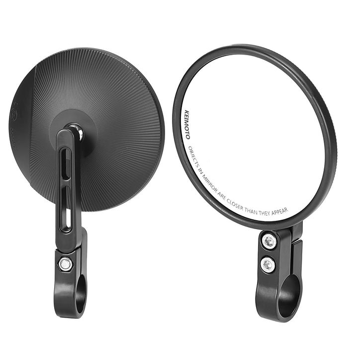 Motorcycle Rear View Mirror, CNC Aluminum Bar for 22mm or 25.4mm - Kemimoto