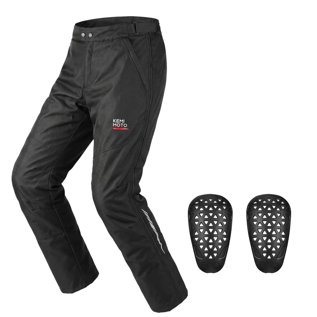 Winter-Motorradhose mit CE-Schutz und Doppelreißverschluss