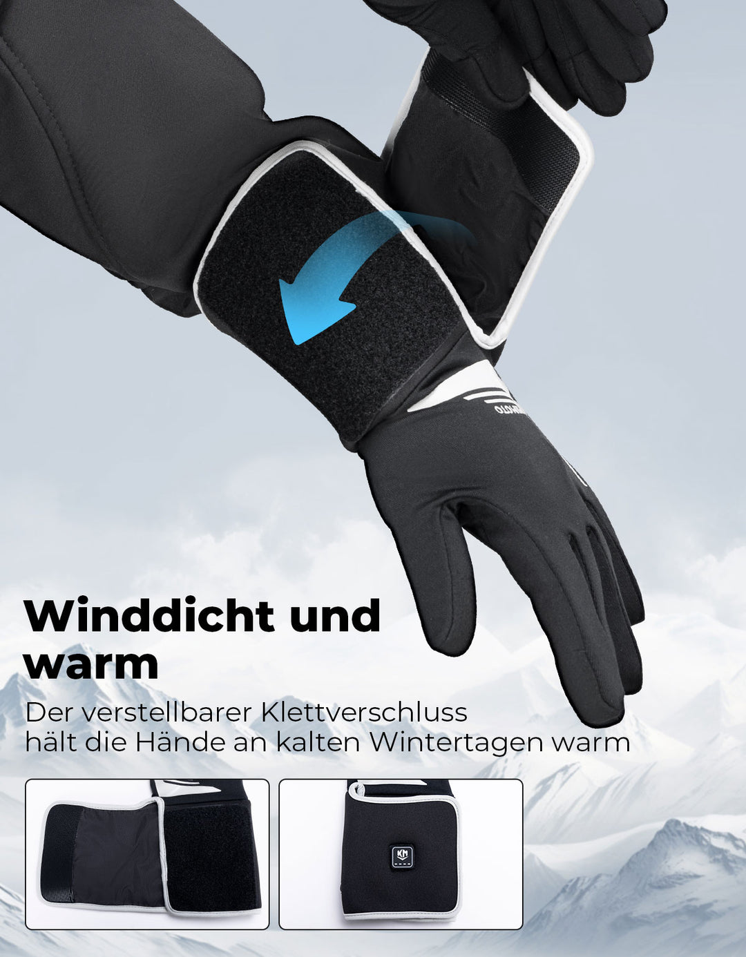 3-Gang Intelligente Temperaturkontrolle Beheizbare Handschuhe