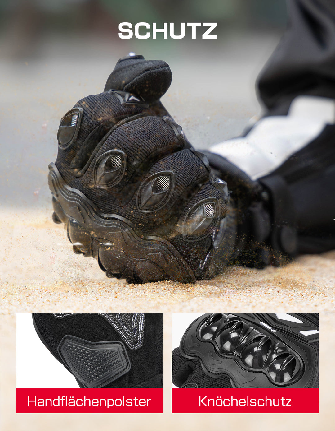 Sport Motorradhandschuhe mit Touchscreen Schutz
