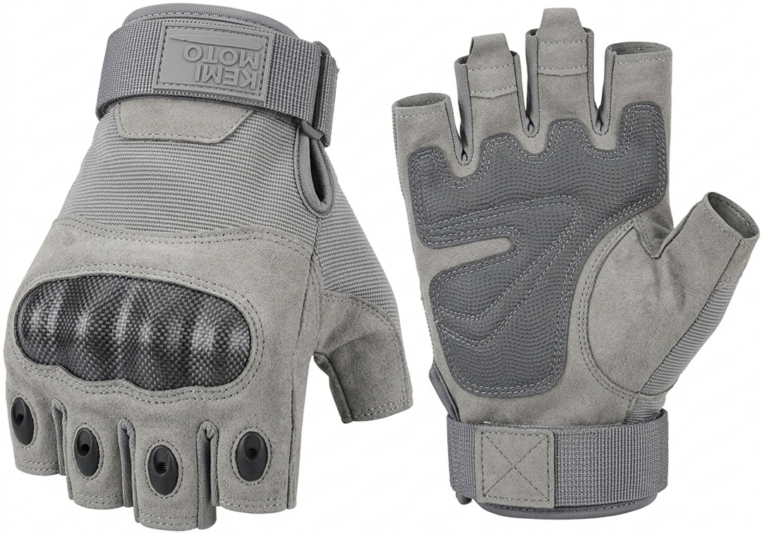 Motorradhandschuhe Herren mit Kohlefaser-Knöchelschutz und Touchscreen