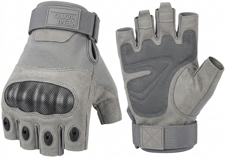 Motorradhandschuhe Herren - Kohlefaser-Knöchelschutz, Touchscreen, Atmungsaktiv