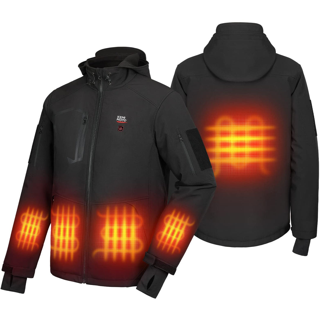 Beheizbare Jacke Herren mit 5000 mAh Powerbank DE Kemimoto Beheizbare Jacke Herren mit 5000 mAh Powerbank DE Kemimoto