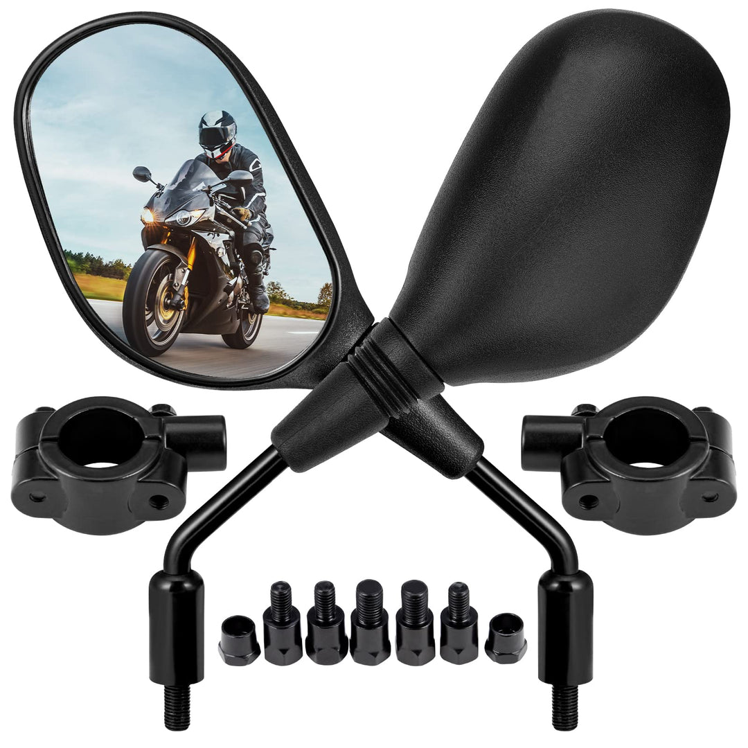 Lenkerendenspiegel Parzini Motorradspiegel Set links + rechts, CNC