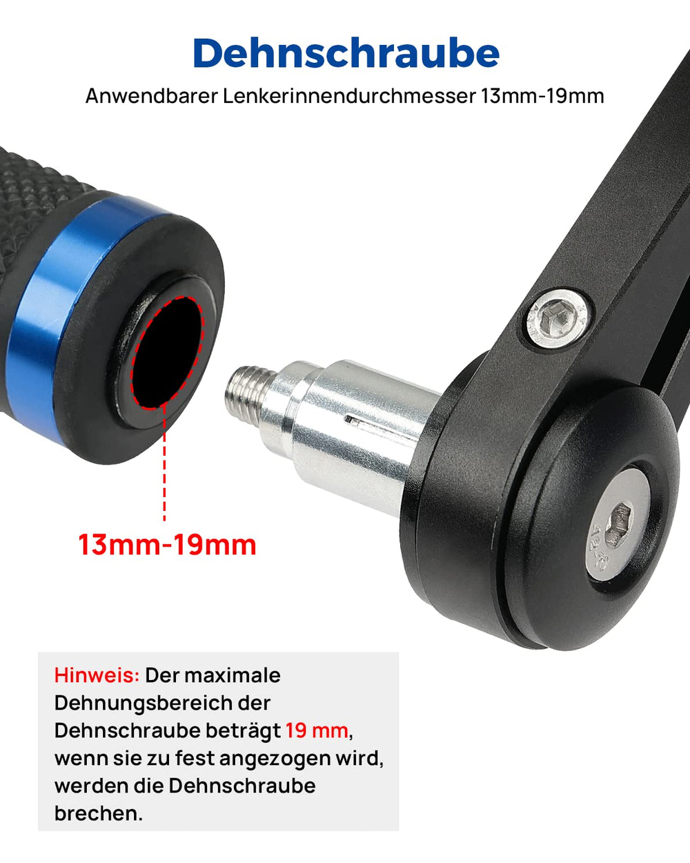 2 Stück Motorrad 360°drehbarer Lenkerspiegel
