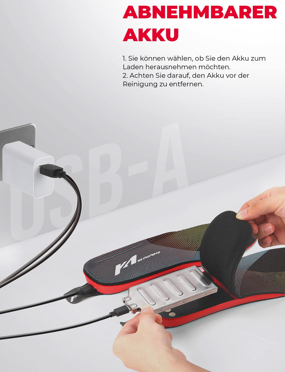 Heizsohlen Wiederaufladbar - Warme Füße Bis -20°C Mit 3 Heizstufen