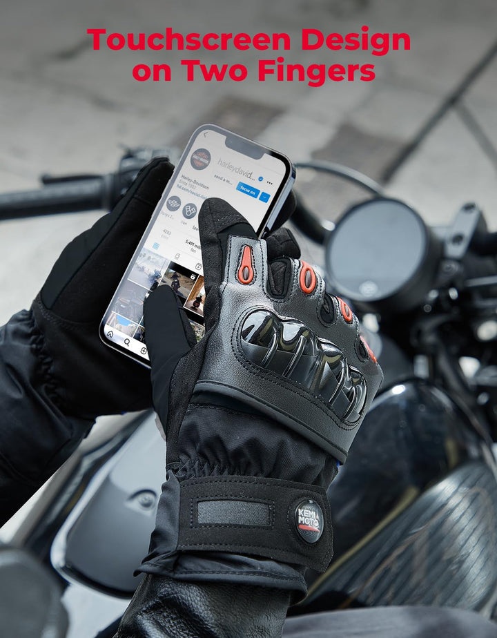 Motorrad Handschuhe Winter Wassdichte für Herren und Damen