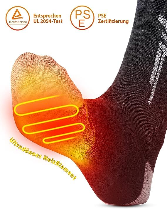 Beheizbare Socken mit Fernbedienung 3.7V 2600mAh