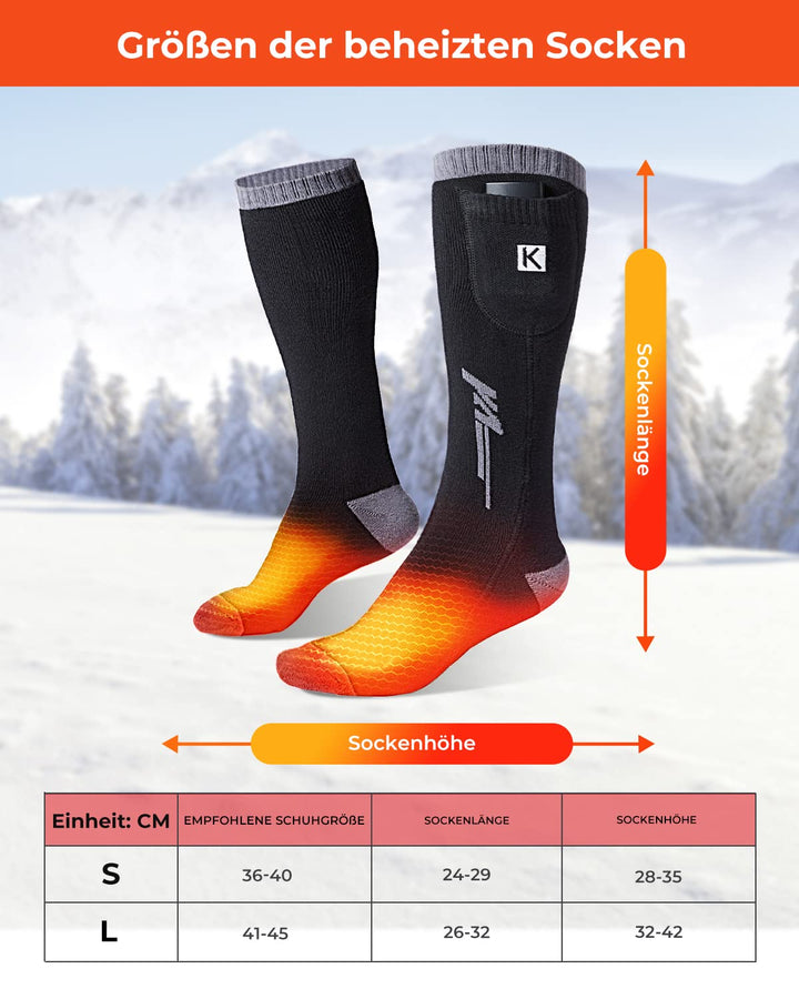 Beheizbare Socken mit Fernbedienung 3.7V 2600mAh