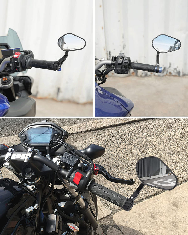 2 Stück Motorrad 360°drehbarer Lenkerspiegel