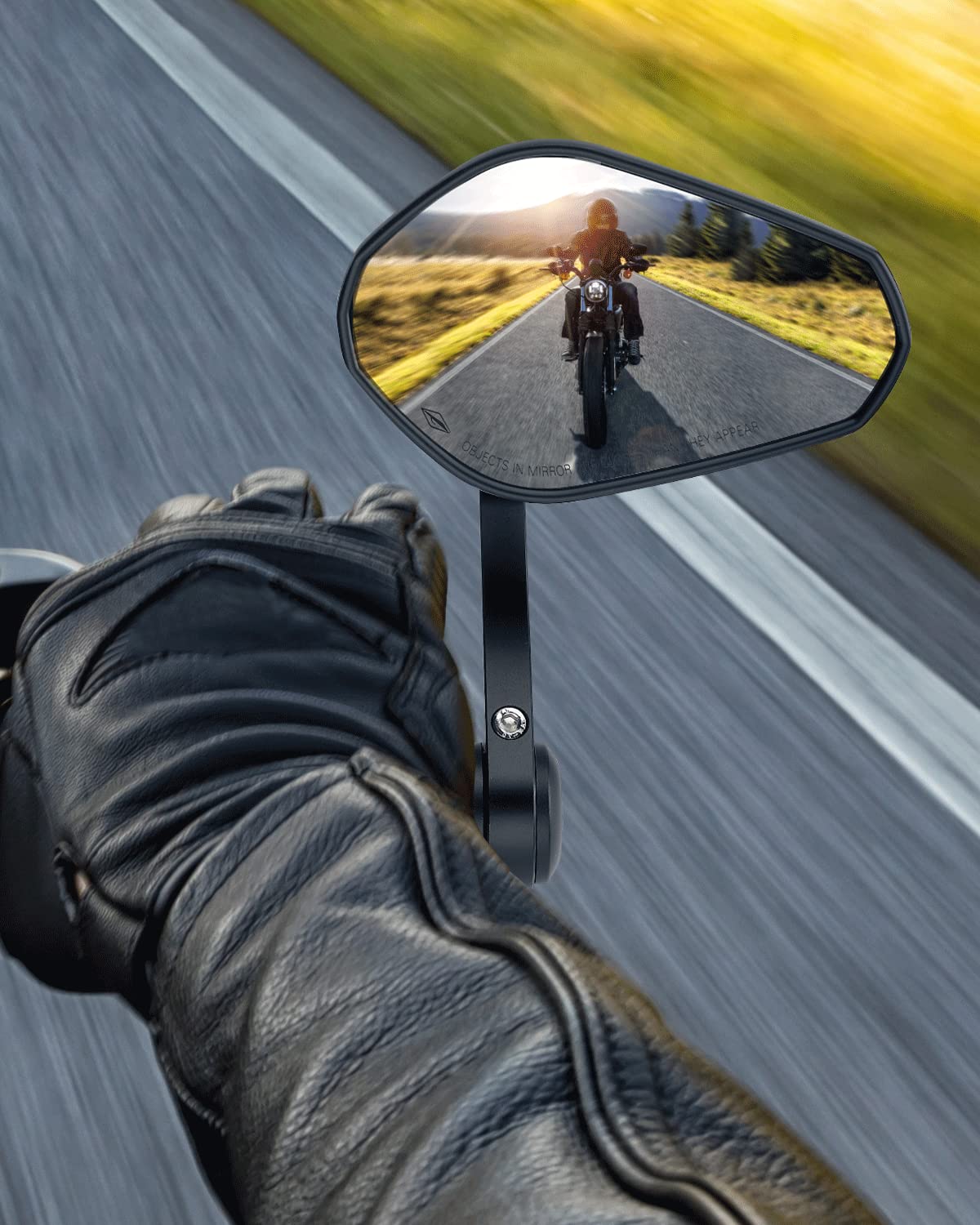2 Stück Motorrad 360°drehbarer Lenkerspiegel – DE Kemimoto