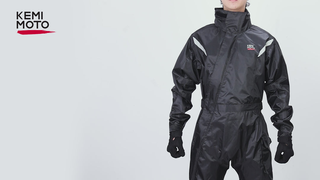 Wasserdichter Motorrad-Regenanzug für Herren mit atmungsaktivem Rückenbereich